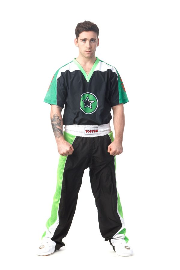 Kickboxing uniform “Star” for Kids - size 130 = 130 cm, white-black - Image 5