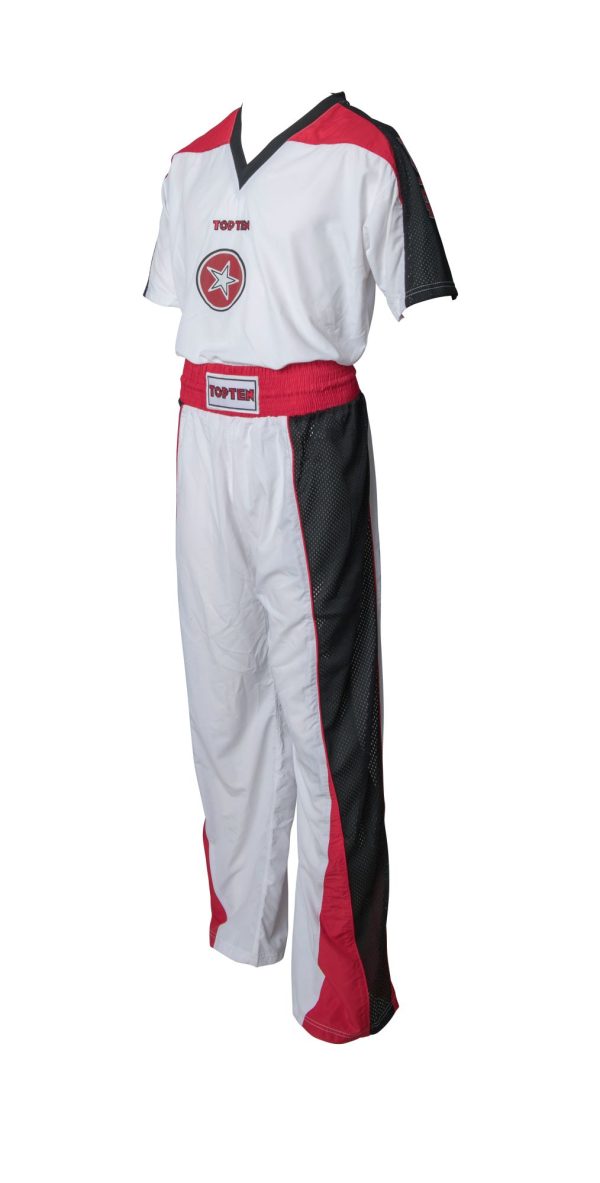 Kickboxing uniform “Star” for Kids - size 130 = 130 cm, white-black - Image 3