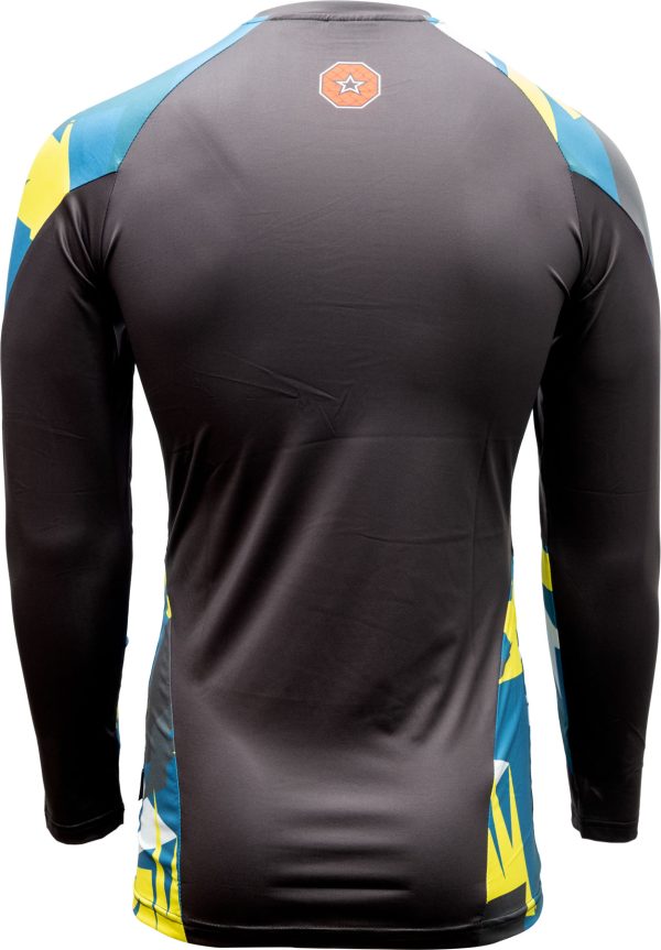 Rash Guard “Jungle” - long sleeve, blue-yellow, size S - Image 4