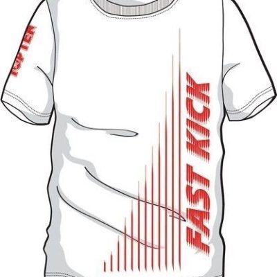 T-Shirt “Fast Kick” - white, size L
