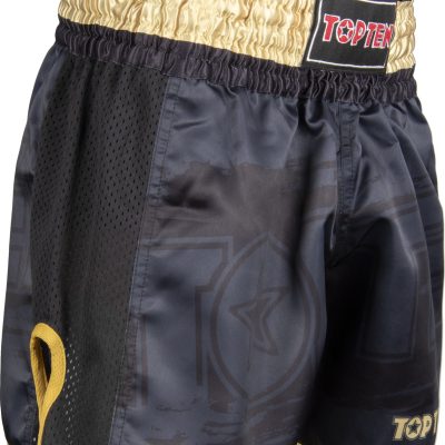 Kickboxing shorts “Power Ink” - black-gold, size XXL