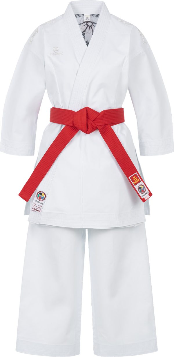 Karate Gi “Jingu” - white, with white embroidery, size 140 cm - Image 2