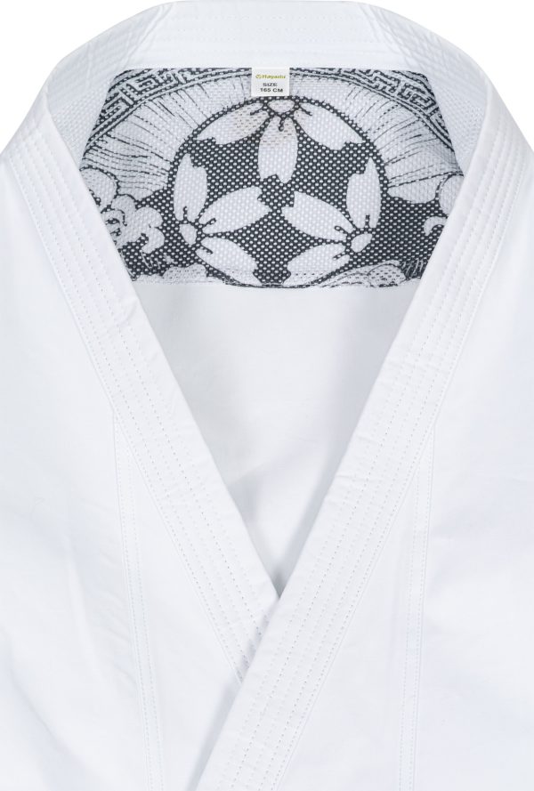 Karate Gi “Jingu” - white, with white embroidery, size 140 cm - Image 7