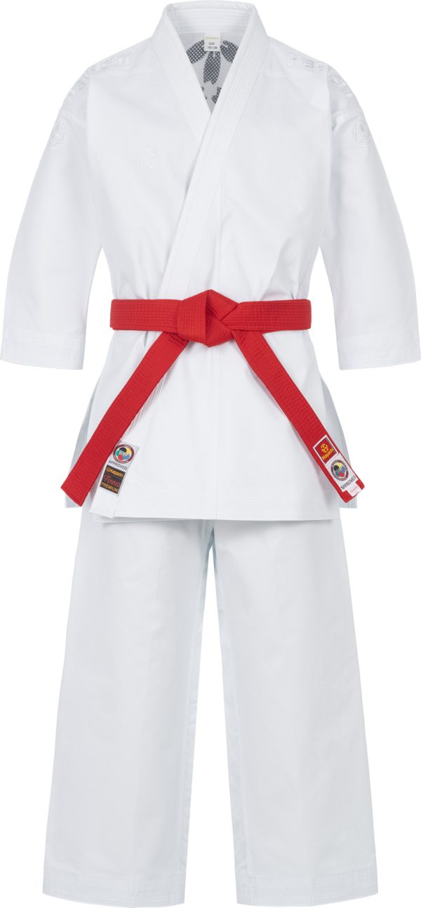 Karate gi “Tenno Premium” - white, with white embroidery, size 130 cm - Image 2