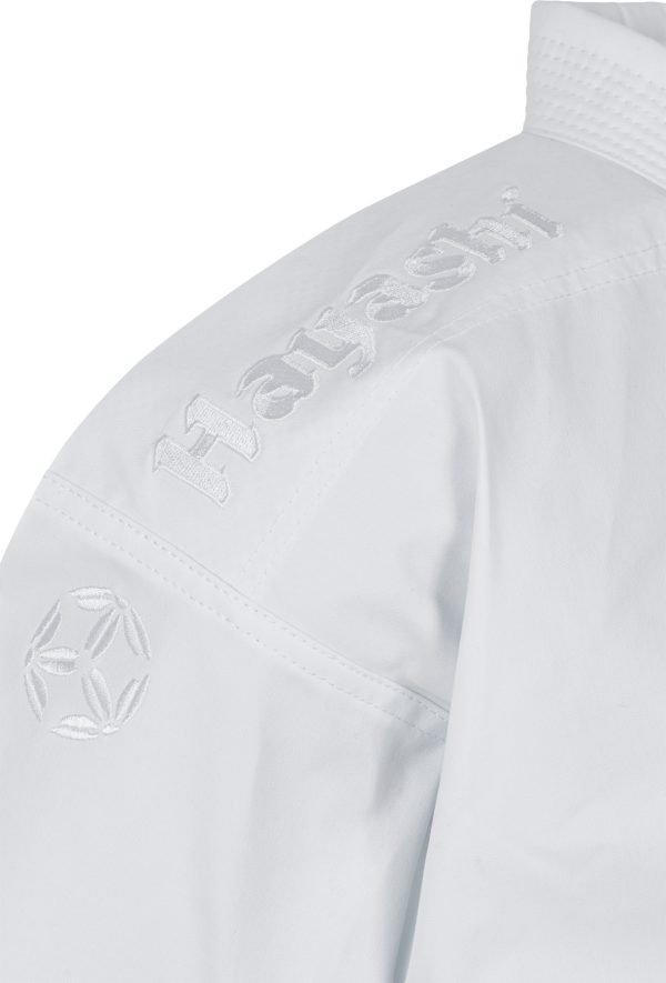 Karate gi “Tenno Premium” - white, with white embroidery, size 130 cm - Image 6