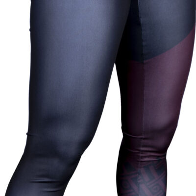 Leggings, Tights “Workout” - black-red, size XS
