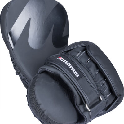 Focus mitts “Wave Black'n'Black” - black-black, curved
