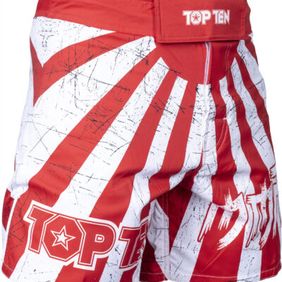 MMA-Shorts “Samurai” - size S = 160 cm, white-red