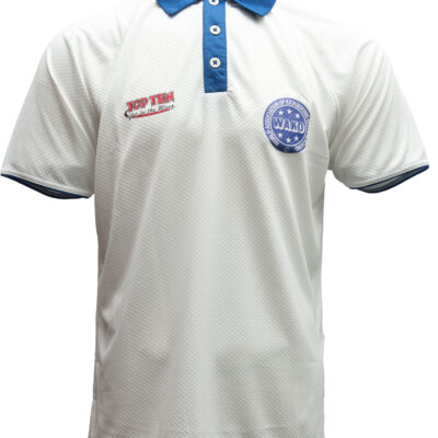 Polo Shirt “WAKO”, Dry Fit - white, size S