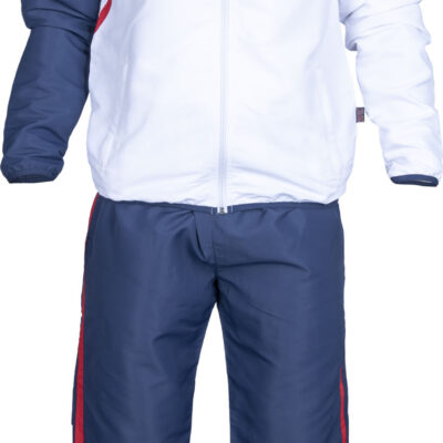 Tracksuit “Premium 2017” for Kids - size 128 = 128 cm, white-darkblue